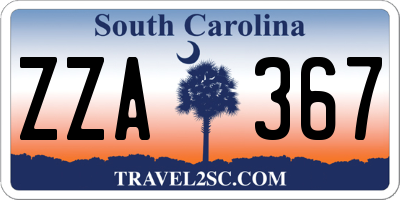 SC license plate ZZA367