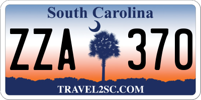 SC license plate ZZA370