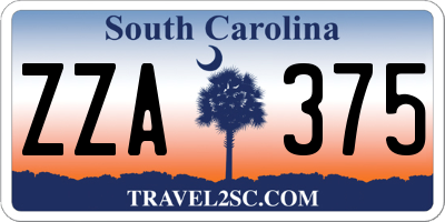 SC license plate ZZA375