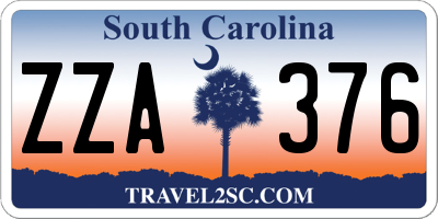 SC license plate ZZA376