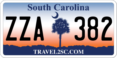 SC license plate ZZA382