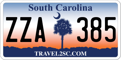 SC license plate ZZA385