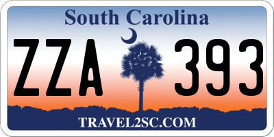 SC license plate ZZA393