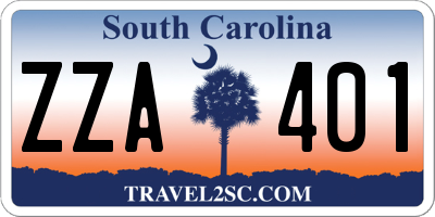 SC license plate ZZA401