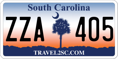 SC license plate ZZA405