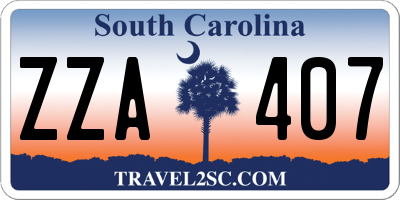 SC license plate ZZA407