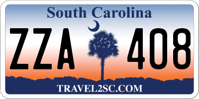 SC license plate ZZA408