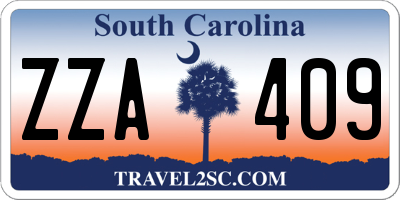 SC license plate ZZA409