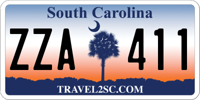 SC license plate ZZA411