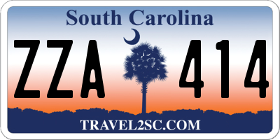 SC license plate ZZA414