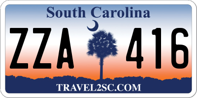 SC license plate ZZA416