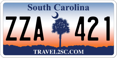 SC license plate ZZA421