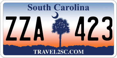 SC license plate ZZA423