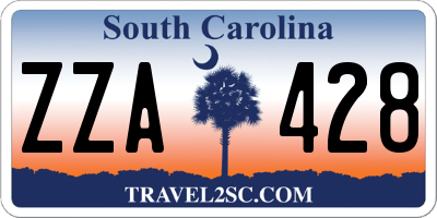 SC license plate ZZA428