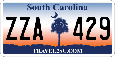 SC license plate ZZA429