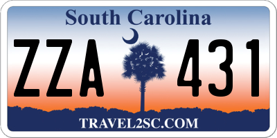 SC license plate ZZA431