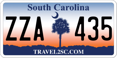 SC license plate ZZA435