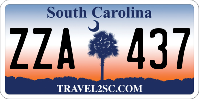 SC license plate ZZA437