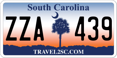 SC license plate ZZA439