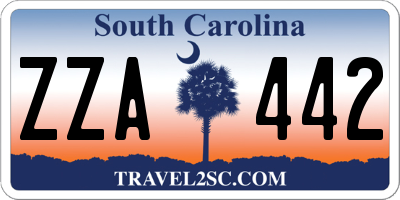 SC license plate ZZA442