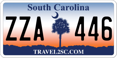 SC license plate ZZA446