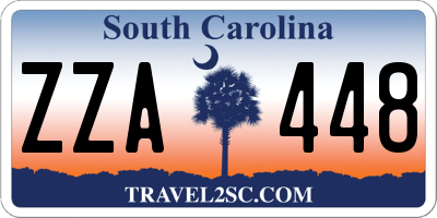 SC license plate ZZA448