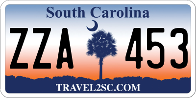 SC license plate ZZA453