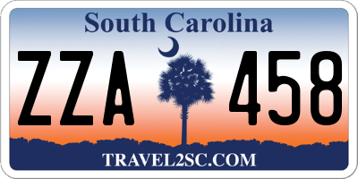 SC license plate ZZA458
