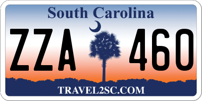 SC license plate ZZA460