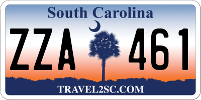 SC license plate ZZA461