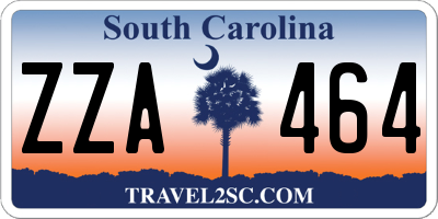 SC license plate ZZA464