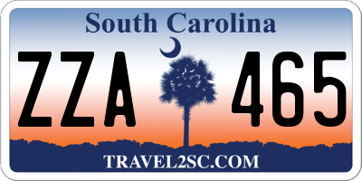 SC license plate ZZA465