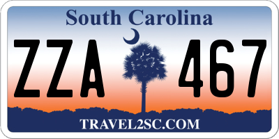 SC license plate ZZA467
