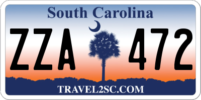 SC license plate ZZA472