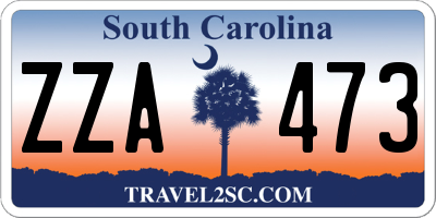 SC license plate ZZA473