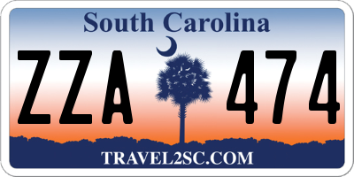 SC license plate ZZA474