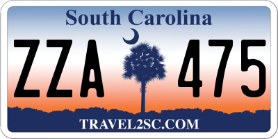 SC license plate ZZA475