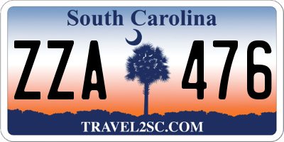 SC license plate ZZA476