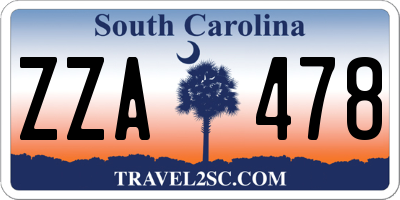 SC license plate ZZA478