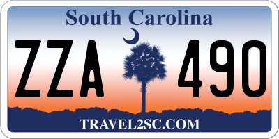 SC license plate ZZA490