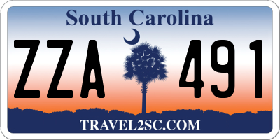 SC license plate ZZA491
