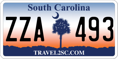SC license plate ZZA493