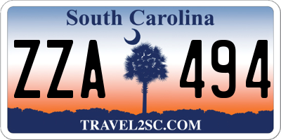 SC license plate ZZA494