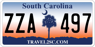 SC license plate ZZA497