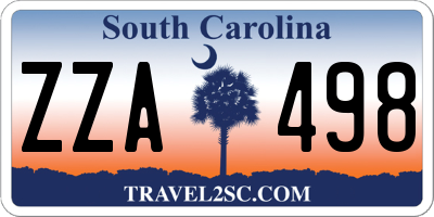 SC license plate ZZA498