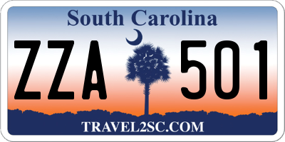 SC license plate ZZA501