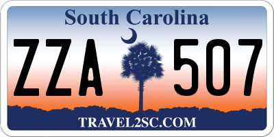 SC license plate ZZA507