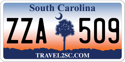 SC license plate ZZA509