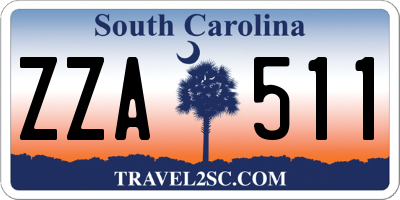 SC license plate ZZA511
