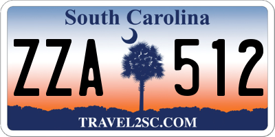 SC license plate ZZA512